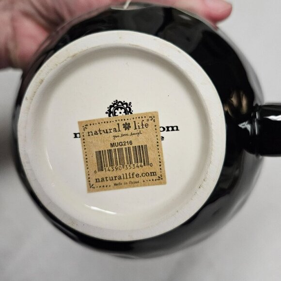 Natural life NWT‎ Black Cat Ceramic Mug "Purr-Fect Friend" Coffee Cup - Picture 6 of 16